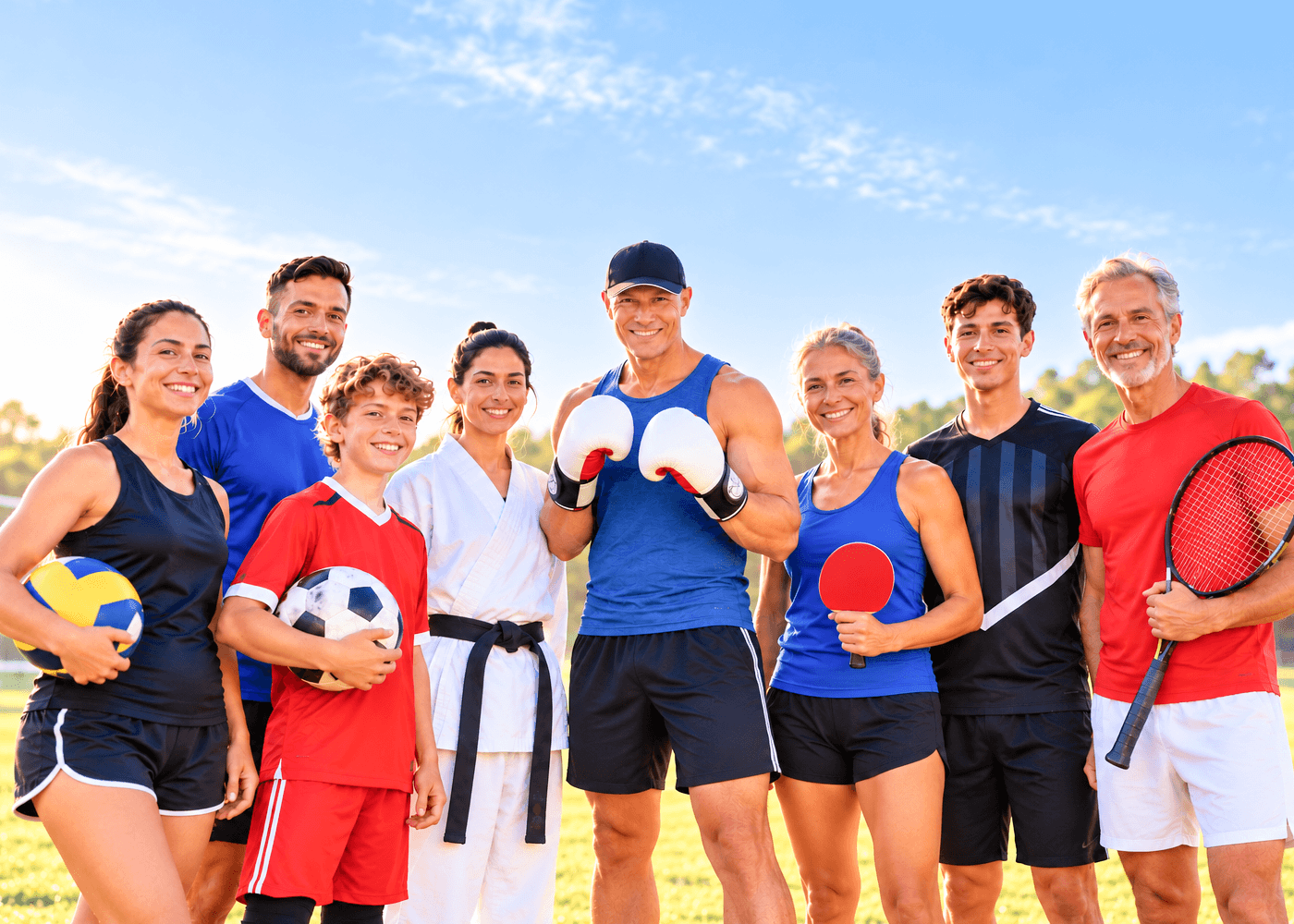 Junge Sportlerinnen und Sportler